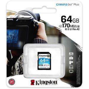 KINGSTON SECURE DIGITAL SD CANVAS GO PLUS 64 GB C10 UHS-I SDG3/64GB