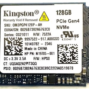 KINGSTON SOLID STATE DRIVE SSD 128 GB M.2 NVME OM3PGP4128P-AH OEM BULK