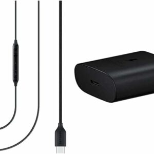 KIT SAMSUNG CARICABATTERIA DA RETE SUPER FAST CHARGING 25W USB-C EP-TA800NBEGEU BLACK + AURICOLARE SAMSUNG TYPE-C EO-IC100BBEGEU BLACK