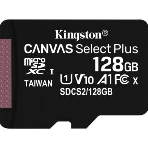 Kingston Micro Sdhc 128Gb Canvas Select 80R Cl10 Uhs-I Con Adattat