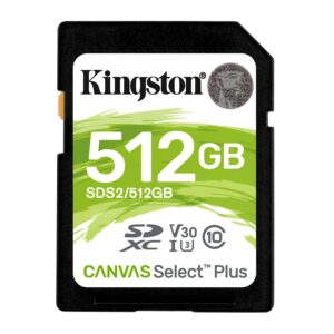 Kingston Technology Canvas Select Plus 512 GB SDXC UHS-I Classe 10