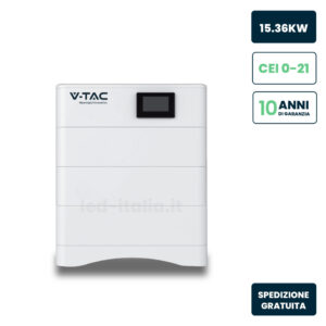 Kit 3 Moduli di Accumulo Impilabili Alta Tensione 15kWh LiFePO4 BMS Integrato, Inclusa Base e Box di Controllo, 100Ah, 153.6V, IP65, CEI 0-21 Garanzia 10 Anni