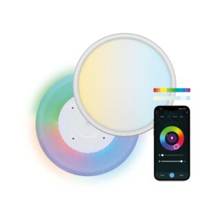 Ksix Smartled Soffitto Intelligente Duo - CCT-RGB - Controllo tramite APP - 24W - 42cm