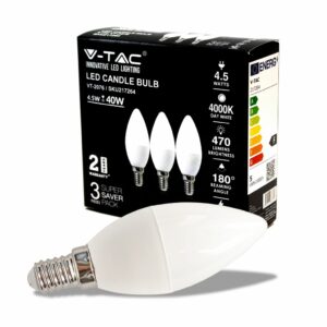 LED Bulb 4.5W E14 Candle 4000K 3 Pcs/Blister