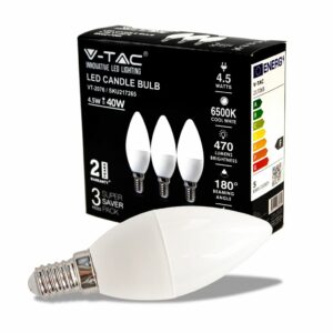 LED Bulb 4.5W E14 Candle 6500K 3 Pcs/Blister