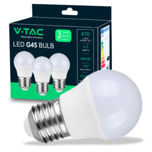 LED Bulb - 4.5W E27 G45 6500K 3PCS/PACK