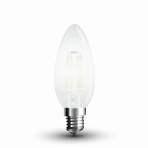 LED Bulb 4W Filament E14 Frost Cover Candle 6400K