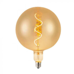 LED Bulb - 4W Filament Spiral G200 2700K Amber Glass