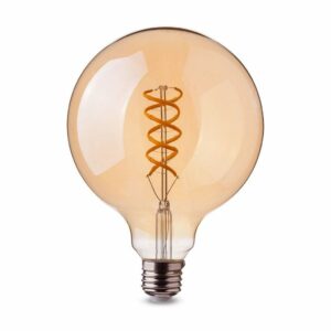 LED Bulb - 5W Filament E27 G95 Gold Glass Curve Shape 2200K