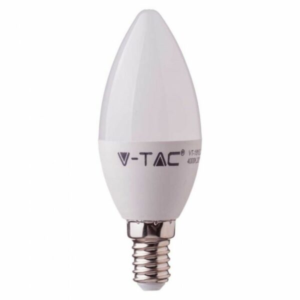 LED Bulb Samsung Chip 4.5W E14 Plastic Candle 4000K