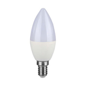 LED Bulb Samsung Chip 5.5W E14 C37 Plastic Dimmable Candle 3000K