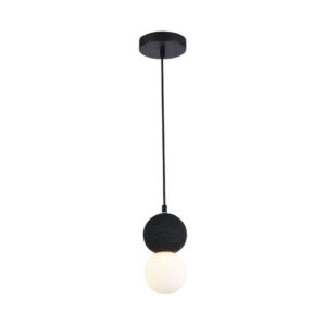 LED Designer Hanging Lampholder Black + White Body G9