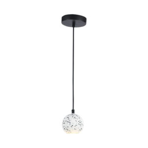 LED Designer Hanging Lampholder Marbel + Glass White Body G9