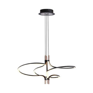 LED Designer Pendant Lampholder Plated Gold + Black Body