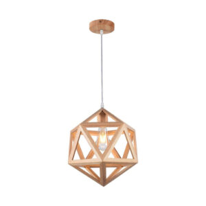 LED Designer Pendant Lampholder Wood Color Body D300 E27