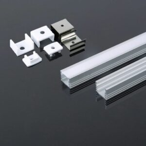 LED Strip Mounting Kit with Diffuser Aluminum 2000* 17.4*12.1mm Milky