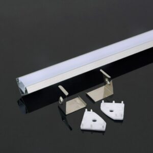 LED Strip Mounting Kit with Diffuser Aluminum 2000* 19*19mm Milky