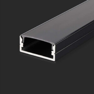 LED Strip Mounting Kit with Diffuser Aluminum 2000* 23.5*9.8mm Black Housing