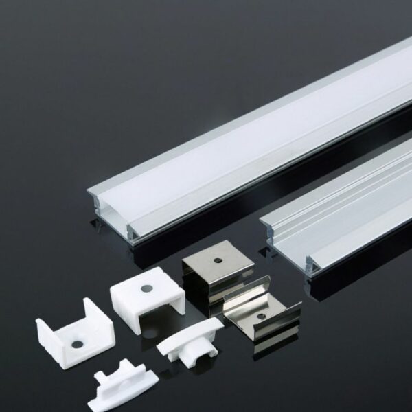 LED Strip Mounting Kit with Diffuser Aluminum 2000* 24.7*7mm Milky