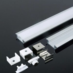 LED Strip Mounting Kit with Diffuser Aluminum 2000* 24.7*7mm White Housing