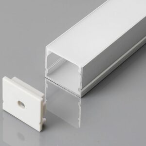 LED Strip Mounting Kit with Diffuser Aluminum 2000*30*20mm Milky