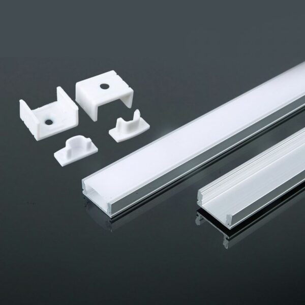 LED Strip Mounting Kit with Diffuser Aluminum2000* 17.4*7mm White Housing