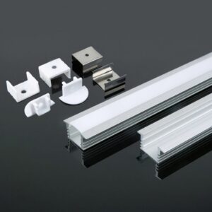 LED Strip Mounting Kit with Diffuser Aluminum2000* 24.5*12.2mm Milky