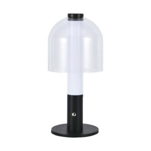 LED Table Lamp 1800mAH Battery 140*300 3in1 Black+Transparent Glass Body