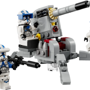 LEGO 75345 Battle Pack Clone Troopers Legione 501, 119 pezzi, Modellino da Costruire con Cannone Giocattolo Anticarro AV-7 e Shooter più 4 Personaggi