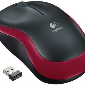 LOGITECH MOUSE M185 CORDLESS  USB NANO RECEIVER ROSSO/NERO 910-002240