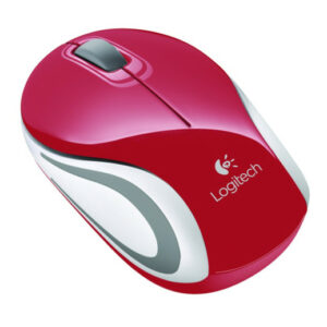 LOGITECH MOUSE M187 MINI CORDLESS USB NANO RECEIVER ROSSO 910-002732