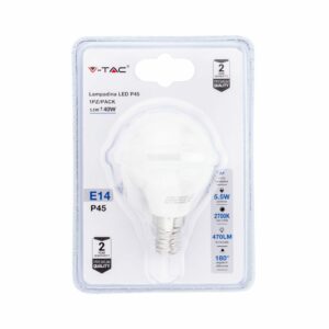 Lampadina LED 5.5W E14 P45 2700K (Blister 1 pezzo)