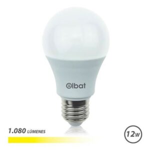 Lampadina LED Elbat A60 - 12W - 1080LM - E27 - Luce Calda - Colore Bianco Caldo