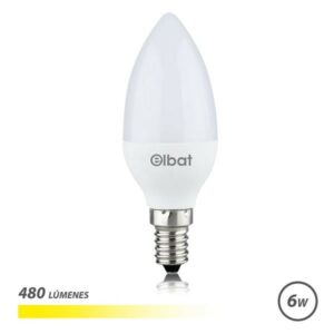 Lampadina LED Elbat C37 6W E14 480lm - 3000K Luce Calda