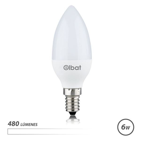 Lampadina LED Elbat C37 6W E14 480lm - Luce Bianca 4000K