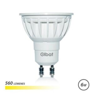 Lampadina LED Elbat GU10 6W 560LM Luce Calda - Risparmio Energetico - Lunga Vita utile - Installazione Facile - Colore Bianco Caldo