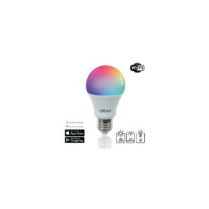 Lampadina LED Elbat Smart Wi-Fi A60 E27 9W 806lm RGB - Temperatura da 2700K a 6000K - Controllo vocale - Telecomando - 3 modalità colore: Freddo, Naturale e Caldo