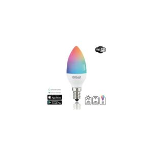 Lampadina LED Elbat Smart Wi-Fi C37 E14 5W 470lm RGB - Temperatura da 2700K a 6000K - Controllo vocale - Telecomando - 3 modalità colore: Freddo, Naturale e Caldo