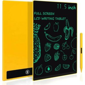 Leotec Eleven Lavagna digitale LCD da 11,5 con inchiostro elettronico - Senza luce blu - Pulsante di blocco - Penna magnetica - Colore giallo