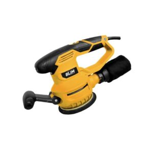 Levigatrice Orbitale Blim Random 125-150mm - Potenza 450W - Velocità Variabile 6000-12000rpm - Sistema di Estrazione e Retrazione - Impugnatura Gommata - Colore Giallo