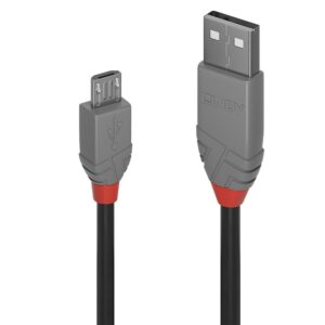 Lindy 2M Usb 2.0 Kabel A / Micro-B, Anthra