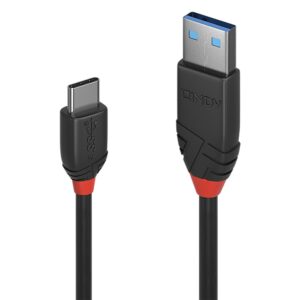 Lindy Cavo Usb 3.1 Tipo C A A 3A Black Line, 0.5M