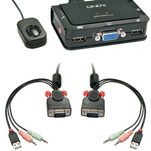 Lindy Compact Switch Kvm Vga 2 Porte  Usb 2.0 Audi