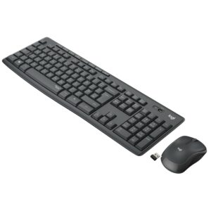 Logitech Bundle Tastiera Wireless+Mouse Desktop Mk295 Silent Combo, Usb, Layout Ita, Colore Grafite