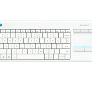 Logitech K400 Plus Tv tastiera RF Wireless QWERTY Spagnolo Bianco