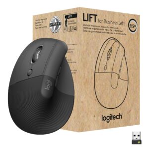 Logitech Lift for Business mouse Mancino RF senza fili + Bluetooth Ottico 4000 DPI per mancini