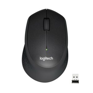 Logitech Mouse M330 Wireless Ergonimico, 2 Tasti Nero