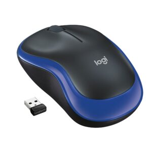 Logitech Wireless Mouse M185 Ottico, Usb, Colore Blu