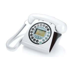 MAJESTIC TELEFONO FISSO VINTAGE CON DISPLAY MAX 252 BIANCO