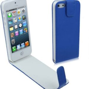 MEDIAKING COVER IN SEMIPELLE A FLIP PROTETTIVA PER IPHONE 5 BLU MKFLIP01B